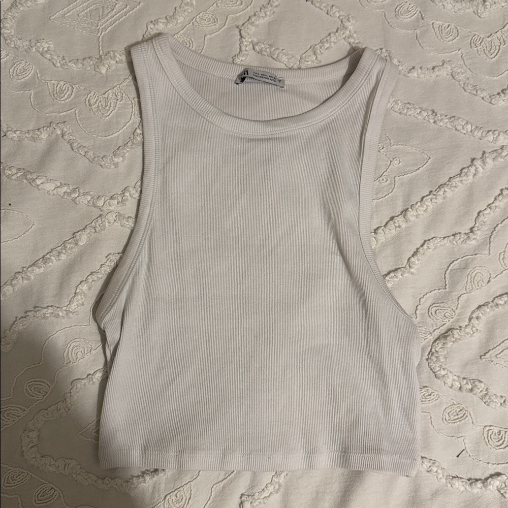 ZARA White Sleeveless Women's Top